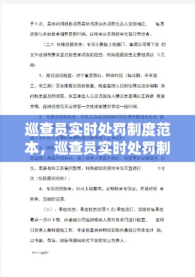 巡查员实时处罚制度范本，巡查员实时处罚制度范本图片 