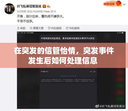 在突发的信管怡情，突发事件发生后如何处理信息 