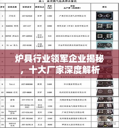 炉具行业领军企业揭秘，十大厂家深度解析