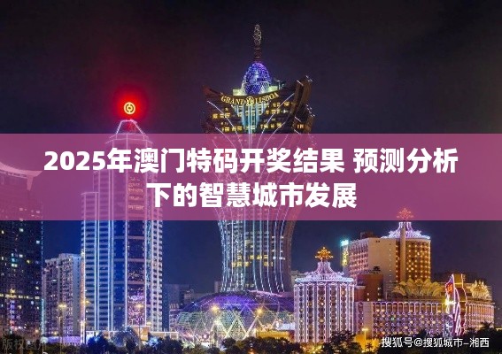2025年澳门特码开奖结果 预测分析下的智慧城市发展