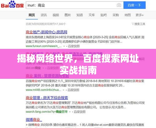 揭秘网络世界，百度搜索网址实战指南
