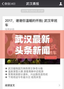 武汉最新头条新闻速递