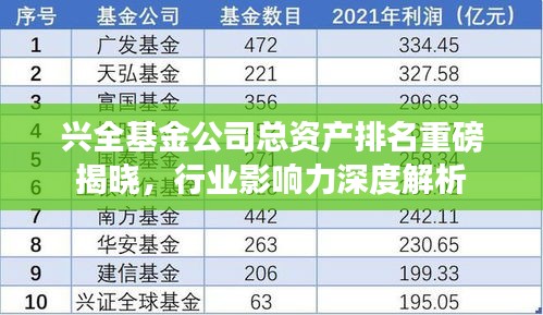 兴全基金公司总资产排名重磅揭晓，行业影响力深度解析