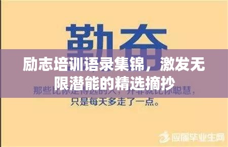励志培训语录集锦，激发无限潜能的精选摘抄