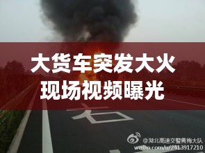 大货车突发大火现场视频曝光，引发社会关注与深思