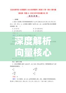 深度解析向量核心概念与专题讲解